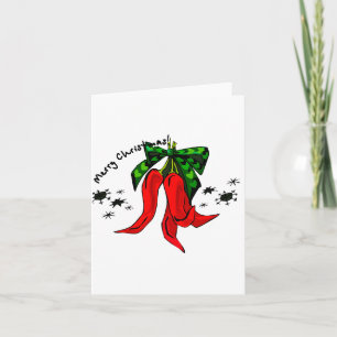 Cartes Pour Fêtes Annuelles joyeux noël 2 poivron rouge design