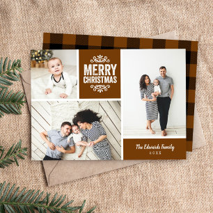 Cartes Pour Fêtes Annuelles Joyeux Noël 3 Photo Collage