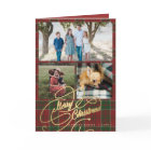 Joyeux Noël 3 photo collage plaid plié