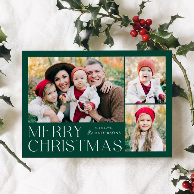 Cartes Pour Fêtes Annuelles Joyeux Noël 4 photo Collage (Créateur téléchargé)