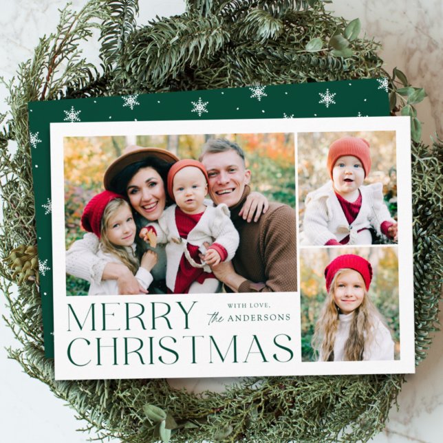 Cartes Pour Fêtes Annuelles Joyeux Noël 4 photo Collage (Créateur téléchargé)
