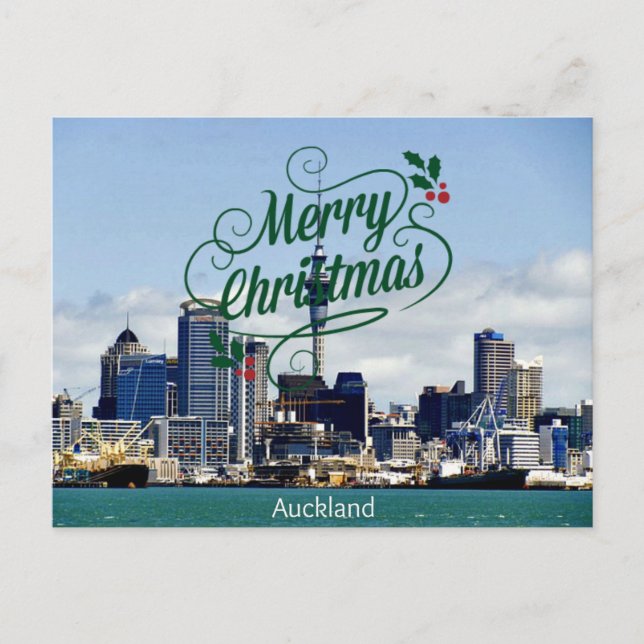 Cartes Pour Fêtes Annuelles Joyeux Noël à Auckland (Devant)
