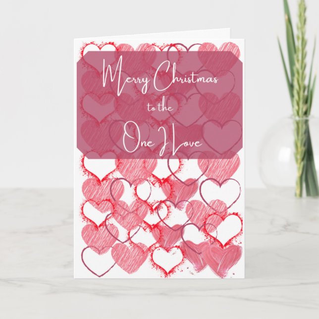 Cartes Pour Fêtes Annuelles Joyeux Noël À Celui Que J'Aime (Devant)