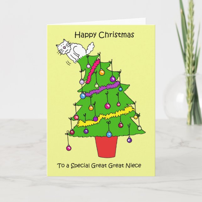 Cartes Pour Fêtes Annuelles Joyeux Noël à la Grande Grande Nièce (Devant)