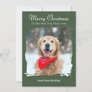 Cartes Pour Fêtes Annuelles Joyeux Noël à la Meilleure Maman de Chien Photo Pe