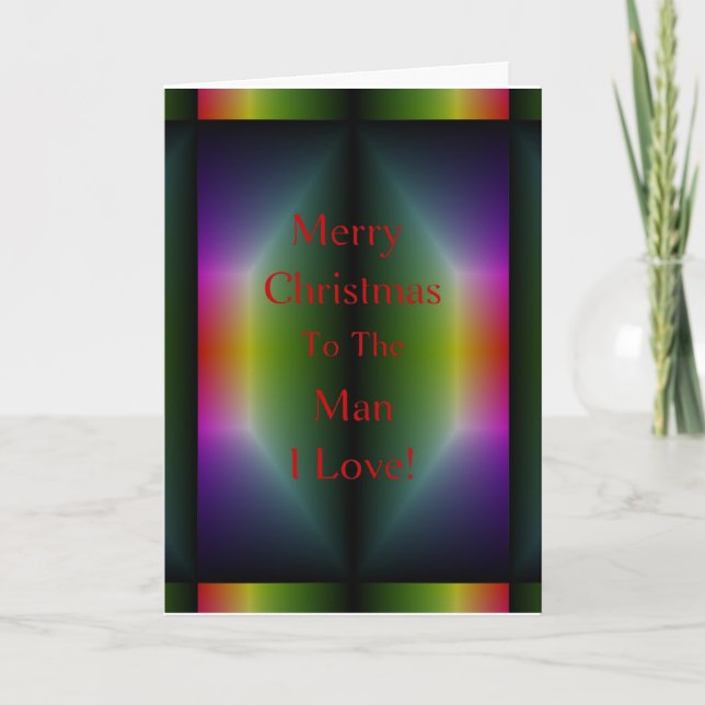 Cartes Pour Fêtes Annuelles Joyeux Noël à l'homme que j'aime (Devant)