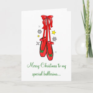 Cartes Pour Fêtes Annuelles Joyeux Noël à ma Ballerina spéciale