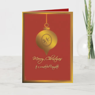 Cartes Pour Fêtes Annuelles joyeux noël à ma fille ornement or