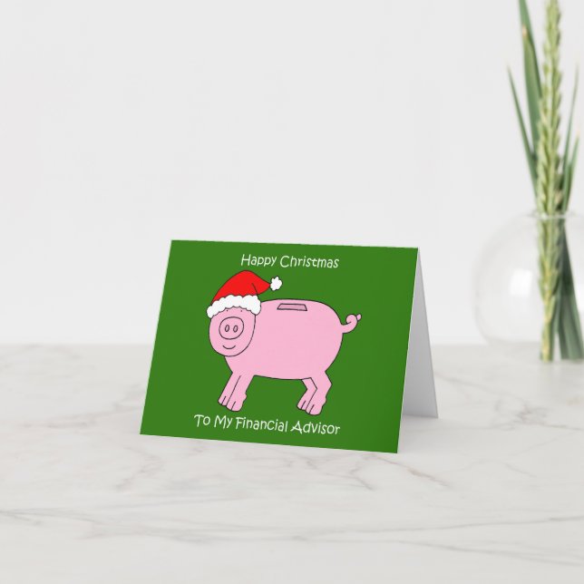 Cartes Pour Fêtes Annuelles Joyeux Noël à mon conseiller financier (Devant)
