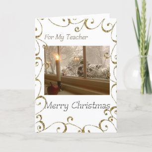 Cartes Pour Fêtes Annuelles Joyeux Noël à mon professeur