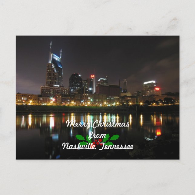 Cartes Pour Fêtes Annuelles Joyeux Noël à Nashville, Tennessee (Devant)