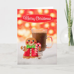 Cartes Pour Fêtes Annuelles Joyeux Noël à quiconque Bonhomme en pain d'épices 