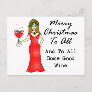 Cartes Pour Fêtes Annuelles Joyeux Noël À Tous Et À Tous Un Bon Vin
