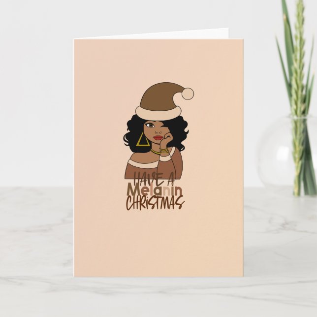 Cartes Pour Fêtes Annuelles Joyeux Noël à tous les mélanines (Devant)