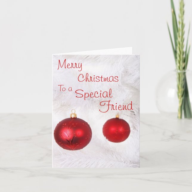 Cartes Pour Fêtes Annuelles Joyeux Noël À Un Ami Spécial (Devant)