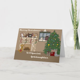 Cartes Pour Fêtes Annuelles Joyeux Noël à une filleule spéciale