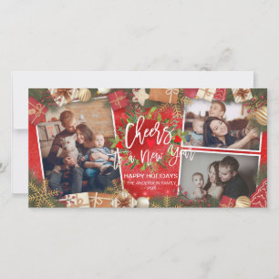 Cartes Pour Fêtes Annuelles Joyeux Noël à une photo de jour d'année