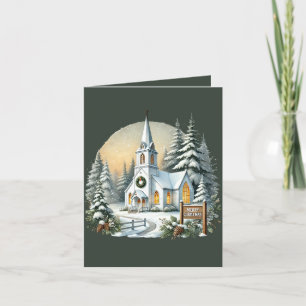 Cartes Pour Fêtes Annuelles Joyeux Noël ajouter le message Country Church