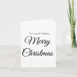 Cartes Pour Fêtes Annuelles Joyeux Noël ajoutez nom texte personnalisé cadeau