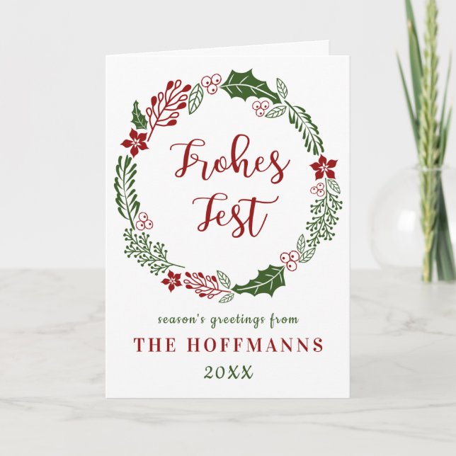 Cartes Pour Fêtes Annuelles Joyeux Noël allemand, Fête des Froides, Personnali (Devant)