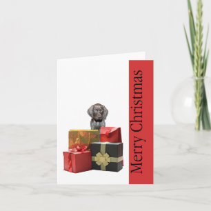 Cartes Pour Fêtes Annuelles Joyeux Noël Allemand pointeur court