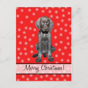 Cartes Pour Fêtes Annuelles Joyeux Noël Allemand pointeur court