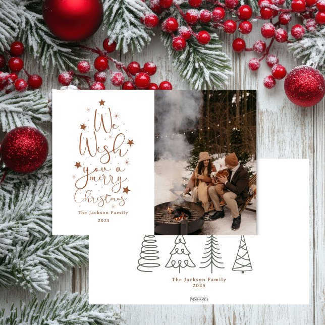 Cartes Pour Fêtes Annuelles Joyeux Noël amusant famille photo Vacances (Créateur téléchargé)