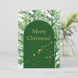Cartes Pour Fêtes Annuelles Joyeux Noël aquarelle Arbre d'art