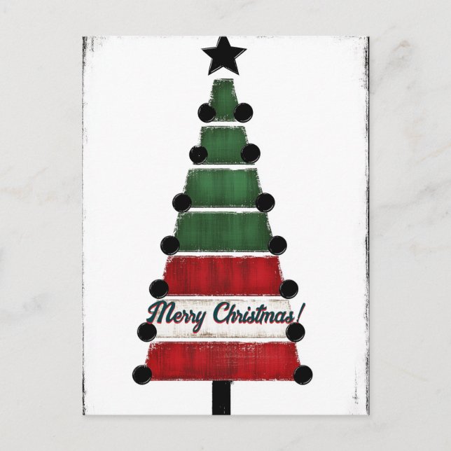 Cartes Pour Fêtes Annuelles Joyeux Noël, Arbre de Noël (Devant)