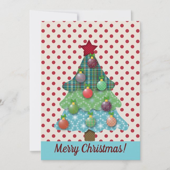 Cartes Pour Fêtes Annuelles Joyeux Noël! Arbre de surface | Vous Customisez (Devant)