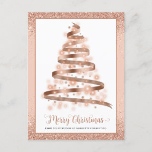 Cartes Pour Fêtes Annuelles Joyeux Noël Arbre Entreprise Logo Entreprise