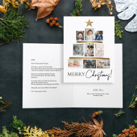 Joyeux Noël Arbre Gold star Photo Collage