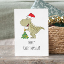 Joyeux Noël Arbre mignonne Dinosaure Santa Hat