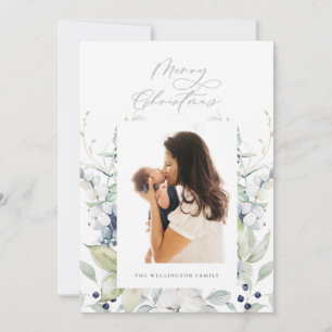 Cartes Pour Fêtes Annuelles Joyeux Noël Arctic Winter Botanical Photo