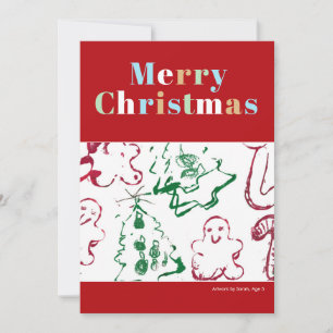 Cartes Pour Fêtes Annuelles Joyeux Noël Art Joyeux Noël Photo personnalisée