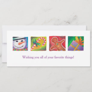 Cartes Pour Fêtes Annuelles Joyeux Noël Art Snowman Présent Sucre de canne