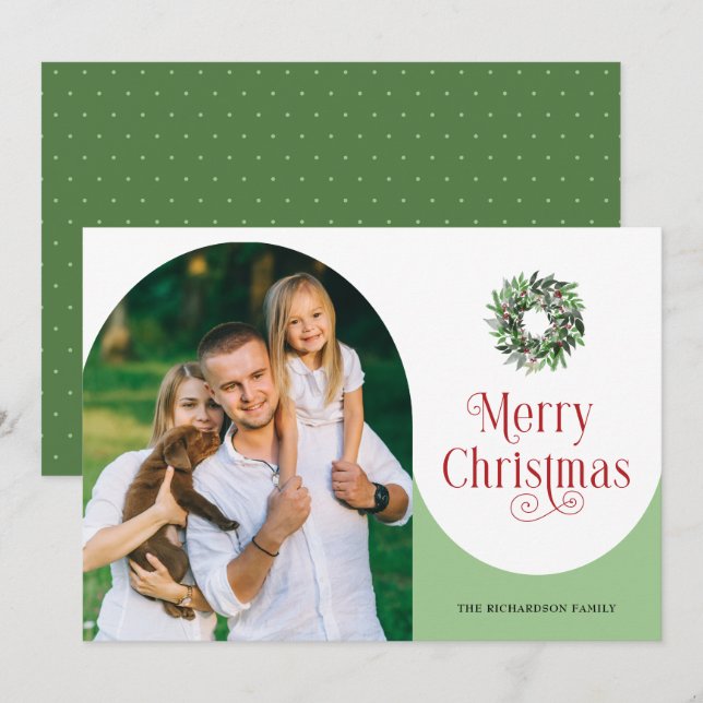 Cartes Pour Fêtes Annuelles Joyeux Noël Arté Photo Moderne (Devant / Derrière)