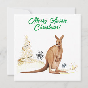 Cartes Pour Fêtes Annuelles Joyeux Noël australien Kangourou