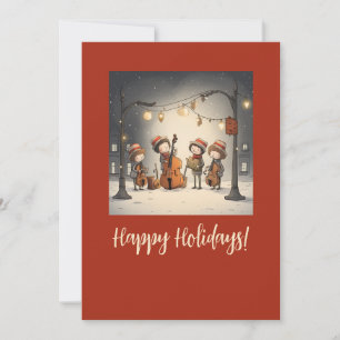 Cartes Pour Fêtes Annuelles Joyeux Noël aux musiciens de rue