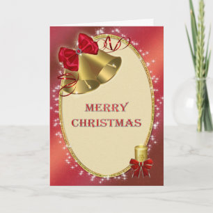 Cartes Pour Fêtes Annuelles 'Joyeux Noël' avec cloches