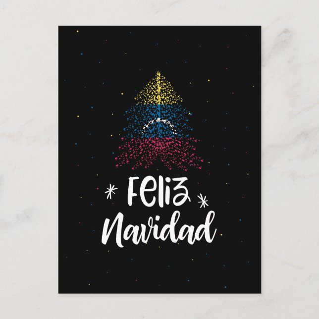 Cartes Pour Fêtes Annuelles Joyeux Noël avec drapeau du Venezuela (Devant)