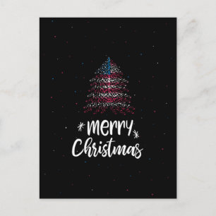 Cartes Pour Fêtes Annuelles Joyeux Noël avec le drapeau américain