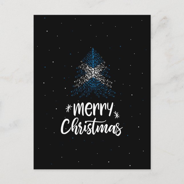 Cartes Pour Fêtes Annuelles Joyeux Noël avec le drapeau de l'Écosse (Devant)