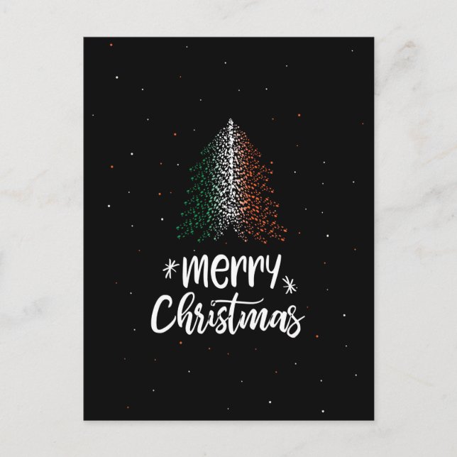 Cartes Pour Fêtes Annuelles Joyeux Noël avec le drapeau de l'Irlande (Devant)