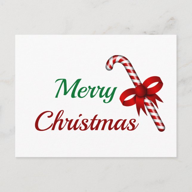 Cartes Pour Fêtes Annuelles Joyeux Noël avec Sucre de canne (Devant)