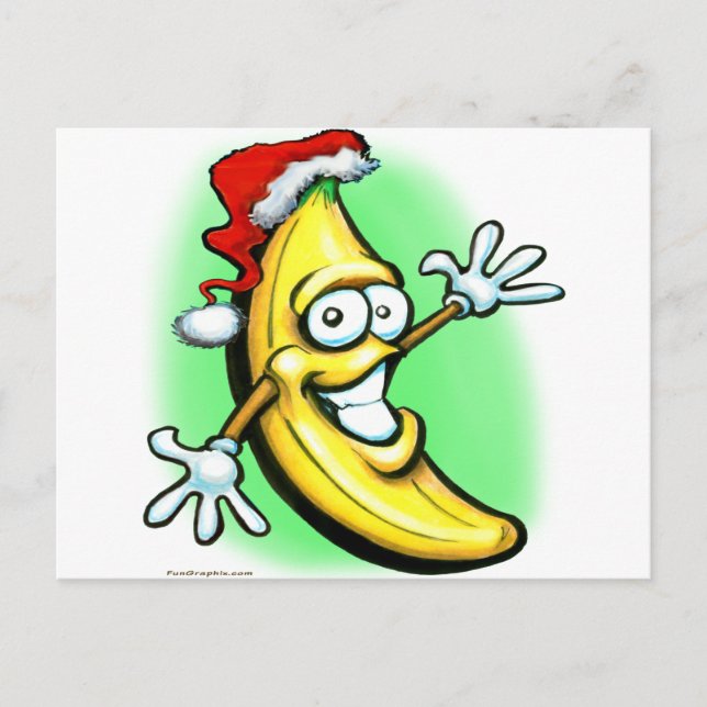 Cartes Pour Fêtes Annuelles Joyeux Noël Banana Bonne année (Devant)