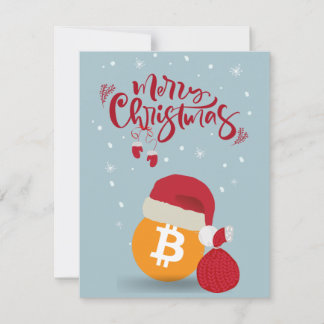 Cartes Pour Fêtes Annuelles Joyeux Noël Bitcoin