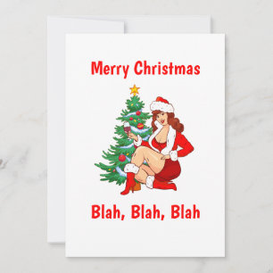 Cartes Pour Fêtes Annuelles Joyeux Noël Bla, Bla, Bla - Noël drôle