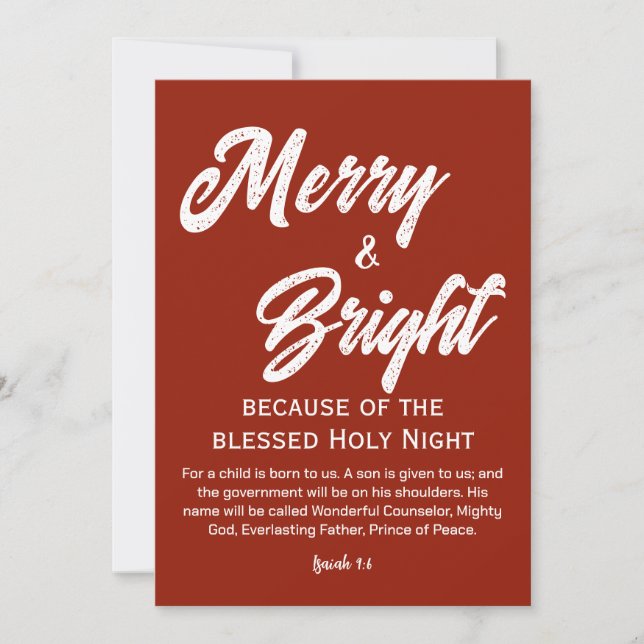 Cartes Pour Fêtes Annuelles Joyeux Noël blanc et brillant Rouge (Devant)