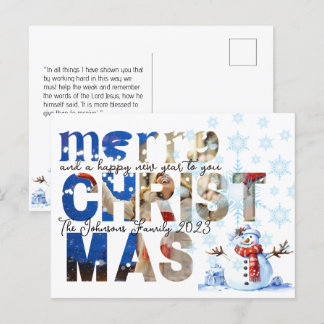 Cartes Pour Fêtes Annuelles Joyeux Noël Bonhomme de neige Flocon de neige Hive